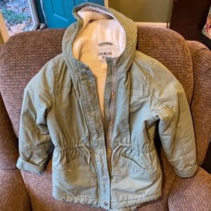 Girls Size 8 Hooded Fleece Lined Coat